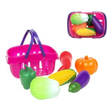 Frutinhas De Brinquedo Cesta Frutas Legumes Black Friday 7pç