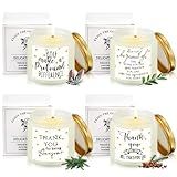 Fumete 4 Velas Perfumadas De Agradecimento, 100 Ml, Presentes De Agradecimento De Funcionários Obrigado Por Ser Incrível, Presentes De Vela Inspiradores Para Lembrancinhas De Festa De Natal, 4