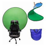 Fundo Verde E Azul Portátil P  Cadeira Home Office Gravação
