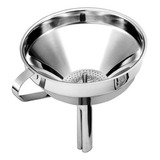 Funil Com Peneira Coador Aço Inox 15cm Profissional Coquetel