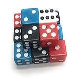 Funiverso 100 Volume  16 Mm  Dados De 4 Cores Sortidas  Vermelho  Azul  Preto E Branco 