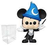 Funko Philharmagic Conjunto De Protetores Pop Do Mickey Mouse – Disney: Walt Disney World 50th – Estatueta Pop Do Mickey Mouse Da Philharmagic 9,5 Cm Com Capa Protetora De Plástico Transparente