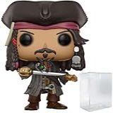Funko Pop! Disney: Piratas Do Caribe Dead Men Tell No Tales - Boneco De Vinil Do Capitão Jack Sparrow (inclui Capa Protetora De Caixa Pop) Compatível)