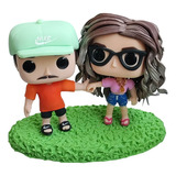 Funko Pop Feito Em Biscuit Casal, Boné Da Nike