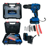 Furadeira E Parafusadeira 2 Em 1 36v 2 Baterias 10000 Mah Cor Azul Frequência 50hz 60hz 110v 220v