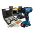 Furadeira Parafusadeira De Impacto 18v Bateria Bosch Gsb 183li   Jogo De Brocas Buchas 300 Peças Tmm300 The Black Tools