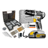 Furadeira Parafusadeira Profissional 21v + Jogo 300 Pçs