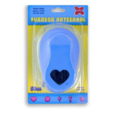 Furador Scrapbook Eva Papel E Foto Coração Corte 5cm Heart Cor Azul