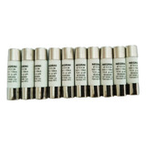 Fusível Cartucho Porcelana 10x38 Gl gg Retardado 10a 10 Pç Gama De Voltagem 500v
