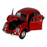 Fusquinha Carrinho D Ferro Fusca Flexão Abre Porta K3efu1/36