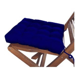 Futon Assento De Cadeira 40x40cm Azul Royal Artesanal Lindo