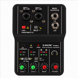 G-mark Mini Mixer De Áudio 2 Canais Com 48v Phantom Power 