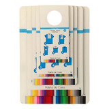Gabarito Dobrar Roupa Com Paleta De Cores Kit 5 Moldes Mdf