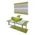 Gabinete De Vidro 80cm Inox Com Cuba Oval Verde Oliva Dg