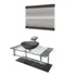 Gabinete De Vidro 90cm Inox Com Cuba Redonda Grafite Ia