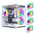 Gabinete Gamer Aquário Em Vidro Com 4 Fans Rgb Gb1797