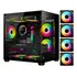 Gabinete Gamer Aquarius Cube Com 4 Fans Rgb Preto Micro-atx