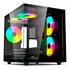Gabinete Gamer Atx Cube Aquário Lateral De Vidro Temperado Cor Preto