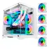 Gabinete Gamer Branco Gb1791 4 Fans Rgb Micro-atx Em Vidro