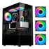 Gabinete Gamer Mid Tower Rgb Atx Em Vidro Temperado Gb1792