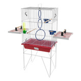 Gaiola Com Pé P  Calopsita Mansa Luxo Vivopet Rosa Pink
