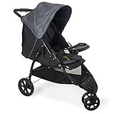 Galzerano Carrinho De Bebê Passeio Reclinável Berço 3 Rodas De 0 Até 15kg Cross Trail Preto Cinza