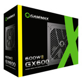 Gamemax Gx series Gx600wbkpss7710br Fonte De Alimentação 80 Plus Gold 600w Con Preto 110v 220v