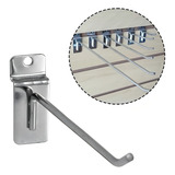 Gancho Expositor 15cm Zinco Painel Canaletado 100un Cor Aço Zincado