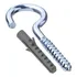 Gancho Parafuso Zincado C bucha 10mm 100 Buchas  100 Ganchos