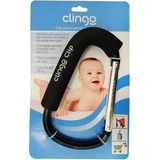 Gancho Pendurar Bolsa Carrinho De Bebê Ate 40kg Clip Clingo Cor Preto