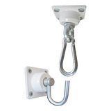 Gancho Teto   01 Gancho De Parede Quadrado Branco   Biffe