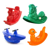 Gangorra Infantil Cavalinho  Moto  Jacaré  Minhoca Colorida