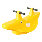 Gangorra Infantil Jacaré 2 Lugares Colorido Rapido Cor Amarelo Dora Brinquedos