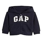 Gap Baby Boys Logo Zip Hoodie Sweatshirt, Blue Galaxy, 0-3 Months Us