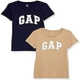 Gap Camiseta Feminina Com Logotipo Clássico, Mojave, Small