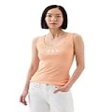 Gap Camiseta Regata Feminina Com Nervuras, Parfait De Pêssego, G