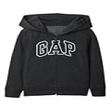 Gap Moletom Com Capuz E Zíper Com Logotipo Da Playtime Favorites Para Bebês Meninos, B85 Charcoal Hthr Cinza, 3 Anos