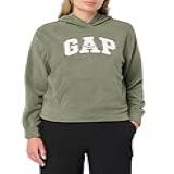 Gap Moletom Feminino Com Logotipo Microfleece Cool Olive P, Azeitona Fresca, P