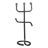 Garfo Exu 50cm Com Base Umbanda Candomblé