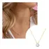 Gargantilha 45cm Modelo Rommanel Ponto Luz Cristal Banhado
