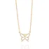 Gargantilha Borboleta 18k Com Zircôni 532502 Rommanel Cor Branco