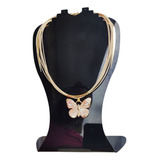Gargantilha Borboleta Capim Dourado