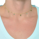 Gargantilha Chocker Feminina Medalhinhas