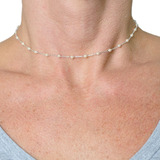Gargantilha Chocker Feminina Perolas