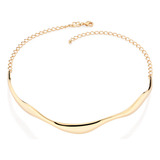 Gargantilha Choker Ondulada Folheada