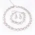 Gargantilha Colar Brinco Pulseira Noiva Prata Strass Perola