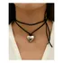 Gargantilha Cordão Choker Pingente De Coração Amuleto