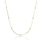 Gargantilha Feminina Bolinhas Folheada A Ouro 18k 50cm Linda