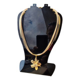 Gargantilha Flor Capim Dourado