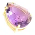  Gargantilha Nylon Com Pingente Ouro 18k Ametista 7mmx9mm